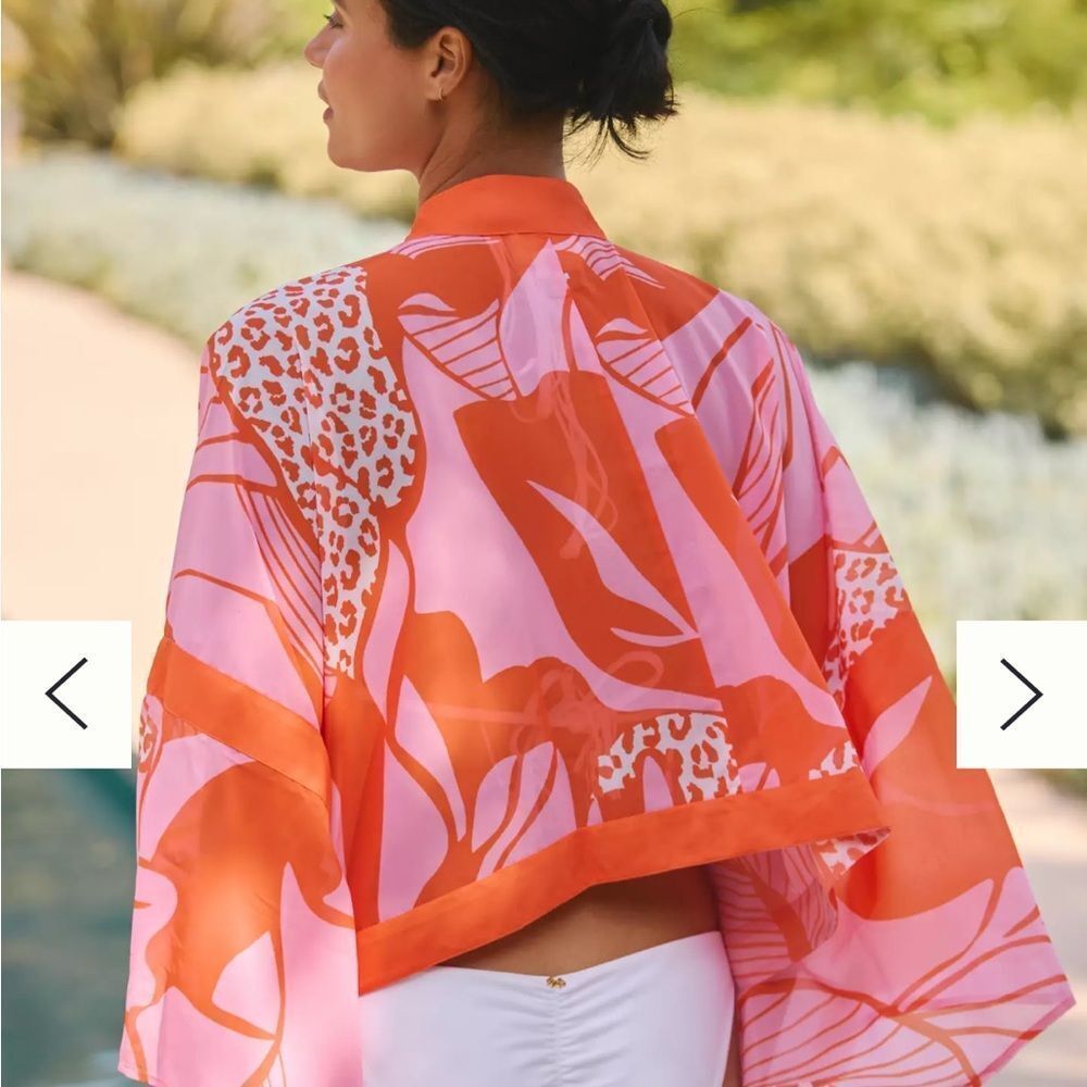 Anthropologie Tie-Front Soft Crop Blouse - Picture 2 of 7